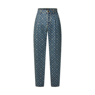 Monogram Denim Tailored Trousers