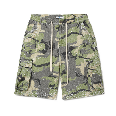 Rhinestone camo shorts
